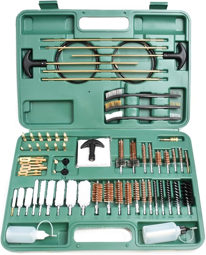 Universal Cleaning Kit for All Guns - Brushes for Pistol, Handgun, Shotgun, Rifle - Elite Brass Rods and Accessories for Men