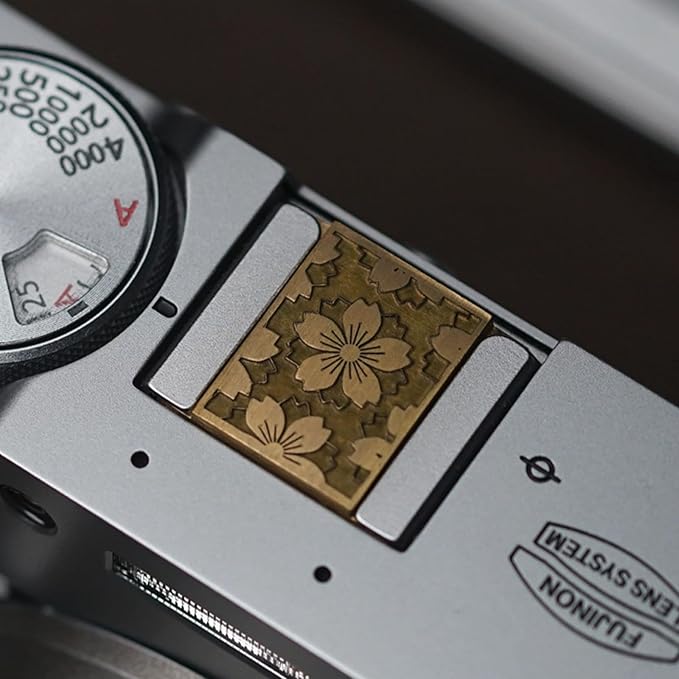 Durability Brass Shutter Release Button with Engraveds Florals Pattern for XT30 A7C2 Camera Enhances Grip Stability