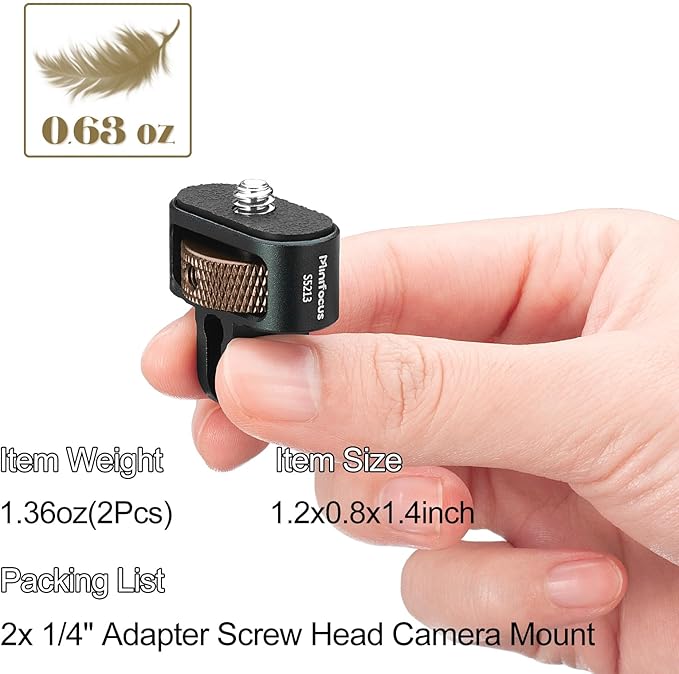 Camera Tripod Adapter, 2pcs 1/4" Adapter Screw Head Camera Mount Compatible with Insta 360/Gopro Hero/Sjcam Action Cameras and Other Standard 1/4" Accessories, Quarter Inch Mount for GoPro Ecosystem