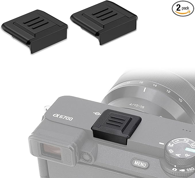 JJC 2-Pack Camera Hot Shoe Cover Cap, Dustproof Shoe Protector for Sony ZV-E10 II ZV-1 II A7C II A7R V IV A7 V IV III A7S III II A6700 A6600 RX1R III A9 III A99 II RX10 IV with Full-Coverage Design