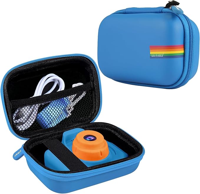 Leayjeen Kids Camera Case Compatible with Seckton/Desuccus/SINEAU/Rindol Upgrade Kids Toys Camera and Kids Digital Video Cameras for Toddler,Christmas Gifts and Birthday Gifts for Boys-Blue(Case Only)