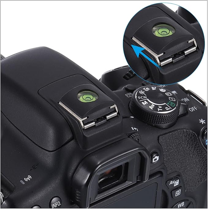 PATIKIL Camera Level Hot Shoe Cover Cap, 3 Pcs 1 Axis Universal Flashlight Bubble Level Camera Protector for Nikon for Fujifilm for Pentax DSLR/SLR Camera, Black