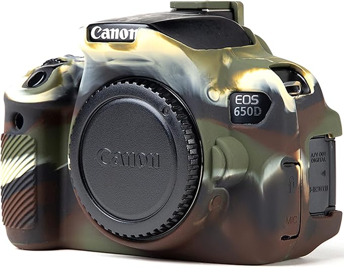 Professional Secure Silicone Camera Cover Housing Rubber Protective Body Skin Bag for Canon EOS 600D 650D 700D DSLR Camera Case (Army Green)