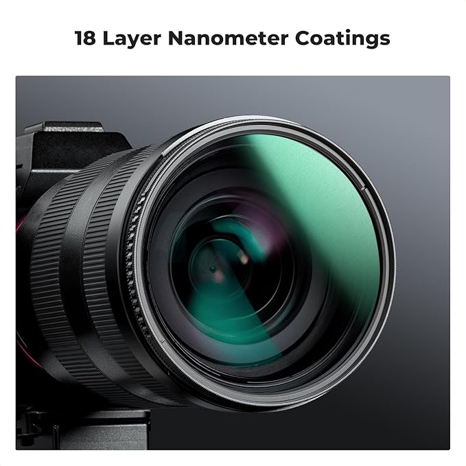 K&F CONCEPT 67mm Black Diffusion 1/4 Filter + Lens Cap, Mist Cinematic Effect Filter with 18 Multi-Layer Coatings for Video/Vlog/Portrait Photography (K-Series)