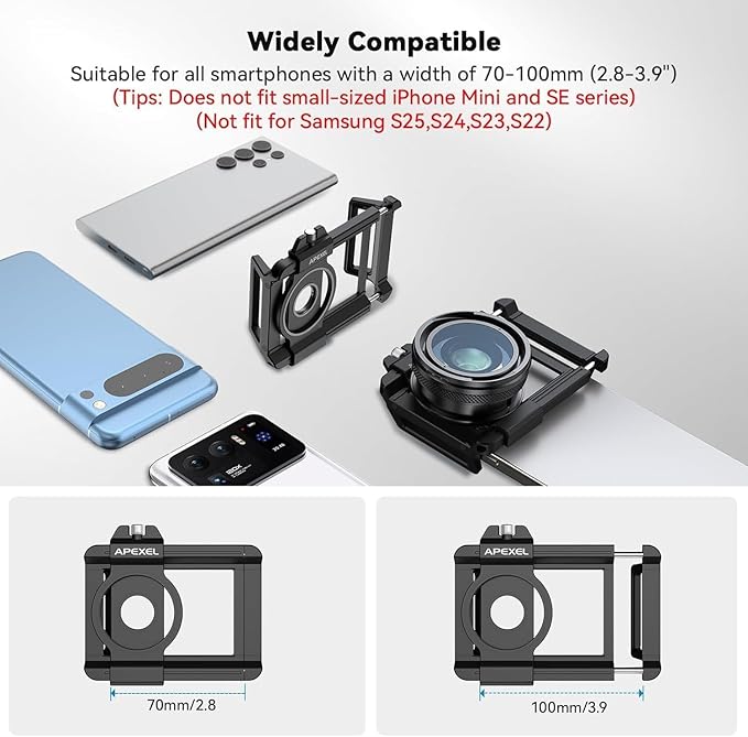 Macro Lens Kit for Smartphone, 10-20X Micro Phone Lens with Universal Lens Clip, HD Magnifier Photography Lens for iPhone Android Phone (Fits for Almost All Phone), Phone Macro Lens Attachment