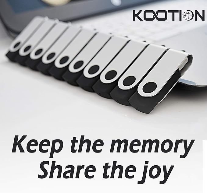 KOOTION 10 X 8GB USB Flash Drive 8g Flash Drive Thumb Drive Memory Stick Pen Drive Keychain Design Black