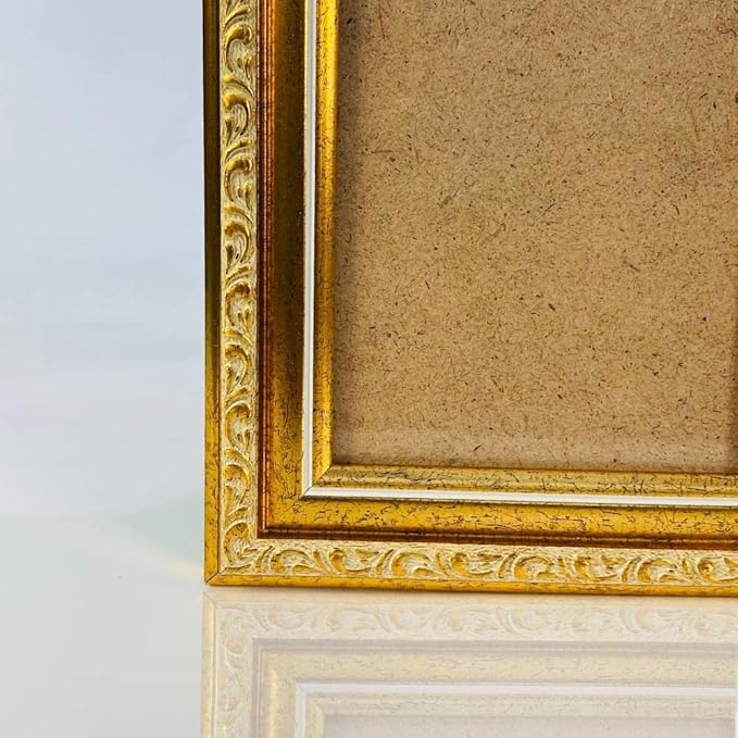 VictoR Picture Frame Chagall 8.5x11 Gold - Vintage Picture Frames with Shutterproof Acrylic Glass - 8.5 x 11 Photo Frame - Gold Picture Frames - Antique - only for hanging