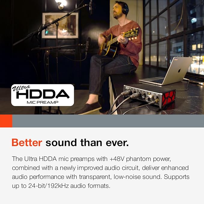 Tascam US-2x2HR 2 Mic 2IN/2OUT High Resolution Versatile USB Audio Interface for Recording, Streaming, Podcasting, Songwriting