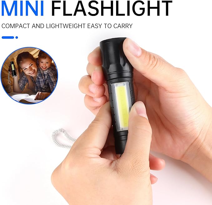 3PCS Mini Flashlight, Small LED Flashlight – High Lumens Pocket-Sized Torch, Portable Pen Light Design for Camping,Bright & Durable, Ideal for Outdoor Enthusiasts & Daily Use