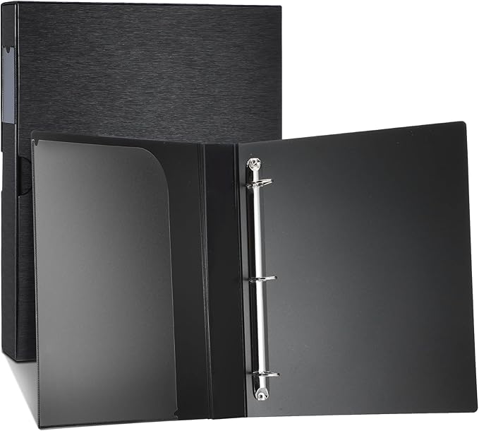 Affrolling 1 Pack Acid Free Film Protector Storage Box 3 Ring Negative Binder Preservers Portfolio Folder for Artwork Folder for 120 Film and 135 35 mm Negative