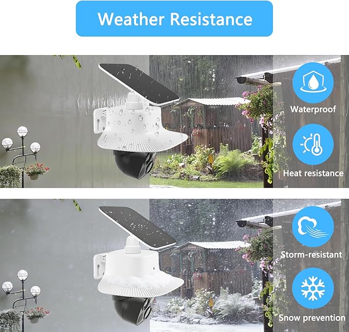 2PCS Rain Cover Compatible with Eufy Security SoloCam S340, Security Camera Protection Cover Weatherproof Sun Shade Rain Shield, Protective Weather Shield for Outdoor Use Easy to Install, White
