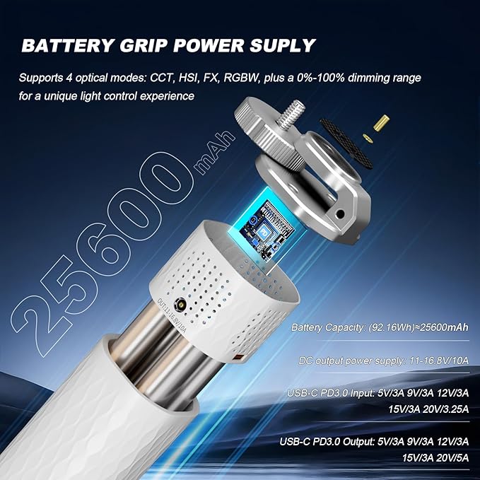 Godox ML100R RGB COB LED Video Light, 110W Full-Color Lamp with Battery & Carry Case, Godox Mount, 1800K-10000K, CRI 97+/TLCI 98+, 14 FX Effects, APP Control for Studio/Streaming/Outdoor Photography