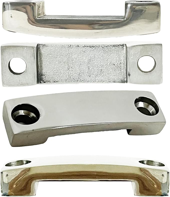 6Pack 316 Stainless Steel 1 Inch Strap tie Downs,Bimini Top Strap, Pad Eye,Footman's Loop for RV Camper,Boat,Kayaks,Jeep,Truck Tie Downs,for Battery and Portable Fuel Tanks. - No Rust