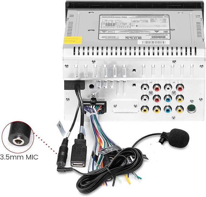 FingerLakes Mic 3.5mm External Microphone Assembly for Car Vehicle Head Unit Bluetooth Enabled Audio Stereo Radio Receiver GPS DVD with 3m Cable Plug and Play, FL11