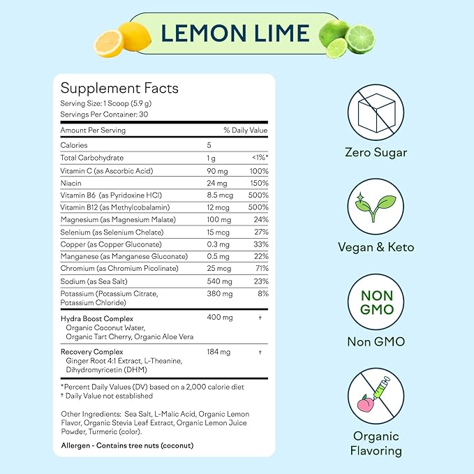 Feel Goods Hydration Hero, Sugar-Free Electrolyte Powder for Daily Hydration - Electrolytes Drink Mix with Magnesium, Potassium & Vitamins for Fasting & Energy - Keto, Vegan & Organic Flavors