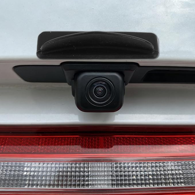 2pcs Car Rear View Camera Cover, ABS Waterproof Rear View Camera Protector Cover No-Tools Installation Universal Anti-Rain Guard for Automotive Exterior Accessories (Black)