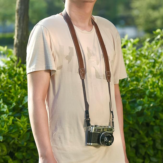 camera shoulder strap, safety tether camera neck strap, micro single PU leather shoulder strap, suitable for various cameras.