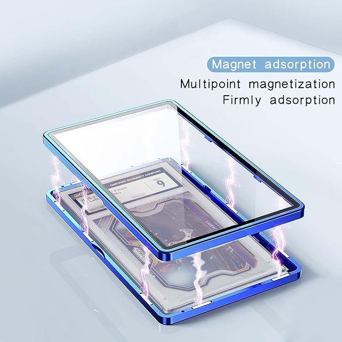 PSA Slab Bumper Case, Metal Graded Cards Slab Magnetic Protector for 35pt PSA/CGC Graded Cards|Scratch Resistant | Stackable | UV Resistant | Gold