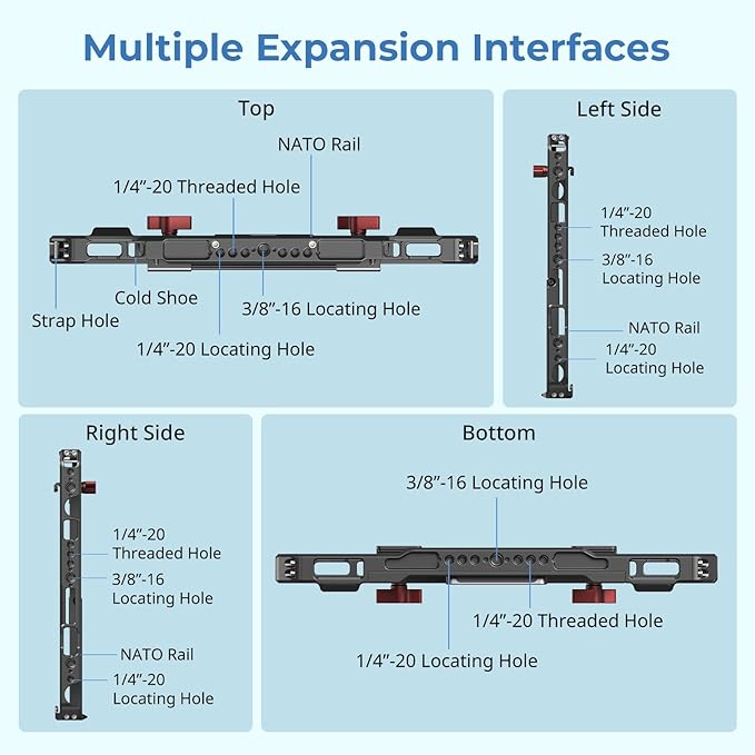 Bundle: SmallRig Universal Phone Video Rig Kit for iPhone 3384C+ SMALLRIG Universal Metal Cage for iPad MD5059