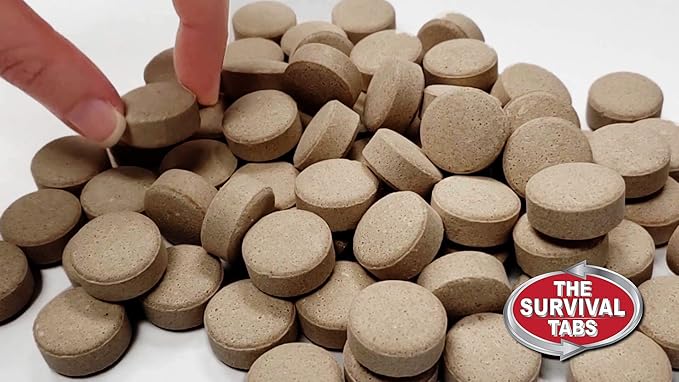 Survival Tabs - 30 Day Survival Food Supply - Gluten Free and Non-GMO 25 Years Shelf Life (2 x 180 tabs/Bottle - Chocolate)