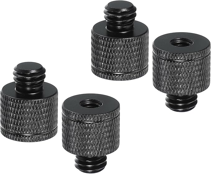 PATIKIL Tripod Screw Adapter M6 Female to 3/8 Male, 4 Pcs Tripod Nut Connectors Camera Mount Screw Camera Double Head Converter for Microphone Holder Magic Arms Accessories, 20 mm