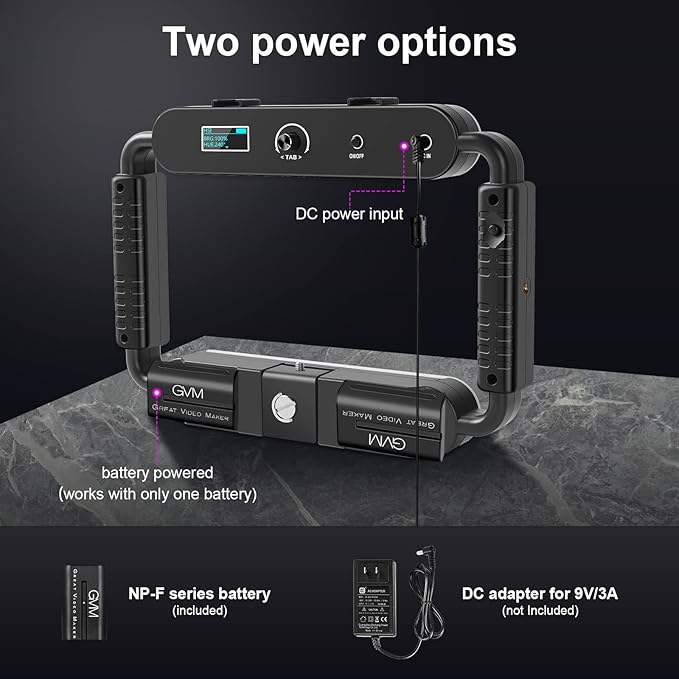 GVM Smartphone RGB Video Lighting Rig, Camera Video Stabilizer, Selfie Light Professional LED Ring Light, Compatible with Phone, Action Camera, YouTube, Vlogs, Filmmaking, Makeup & Video Recording