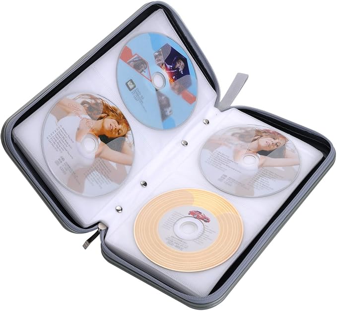 70 Capacity Heavy Duty CD DVD Blu-ray Media case Storage Holder Organizer Wallet (Black)