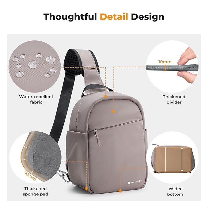 K&F CONCEPT Small Camera Bag for Photographer, Camera Sling Crossbody bag for DSLR/SLR/Mirrorless Camera, Compact Camera Case for Men and Women