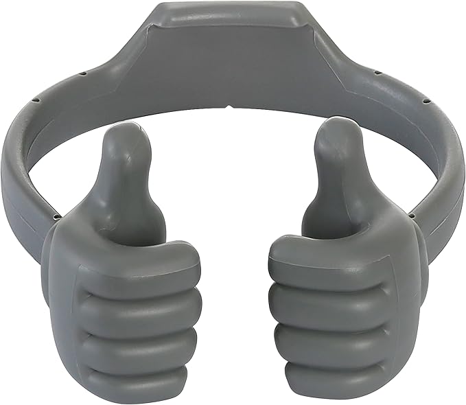 Honsky Cell Phone Stand Holder, Thumbs Up Lazy Phone Stand, Universal Adjustable Flexible, Cute Perfect Valentine's Day Gifts for Him/Her,Gifts for Couples, Compatible with Cell Phones & Tablets,Grey