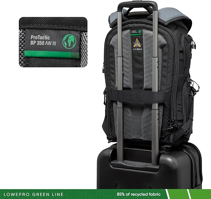 Lowepro ProTactic BP 350 AW III Camera Backpack, 4-point Access, Professional Camera Bag, DSLR/Drones/Mirrorless, Up to 14" Laptop, Rain Cover, for Photographer,Videographer, Volume 17L