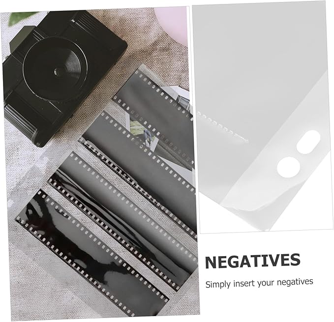 MERRYHAPY 10Pcs Heavy Duty Film Negative Bags Protective Pages for Archival Storage Document Holders Compatible with Standard Binders for Preserving Memories
