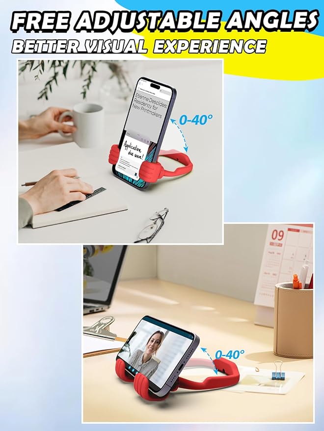Easter Basket Stuffers for Teens Girls Adults Women Cell Phone Holder: Adjustable Thumbs Up Phone Stand Gift for Kids Teenage Wife Mom Men Boy Grandma Funny Gadgets Trend Stuff Ideas Easter Gifts