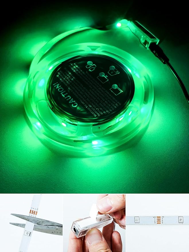 LED Strip Lights, 5V RGB Color Changing Light Strips with Remote Control, USB Powered Flexible LED Lights for Bedroom, TV, Living Room, Party, Home DIY Decoration (20Ft)