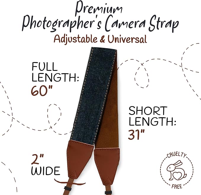 Art Tribute Camera Strap for All DSLR and Mirrorless Cameras. Photographers Strap Neck, Shoulder & Crossbody Camera Strap