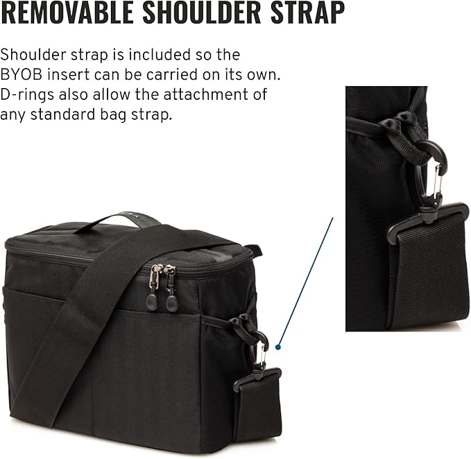 Tenba BYOB 10 Camera Insert - Turns any bag into a camera bag for DSLR and Mirrorless cameras and lenses – Black (636-630)