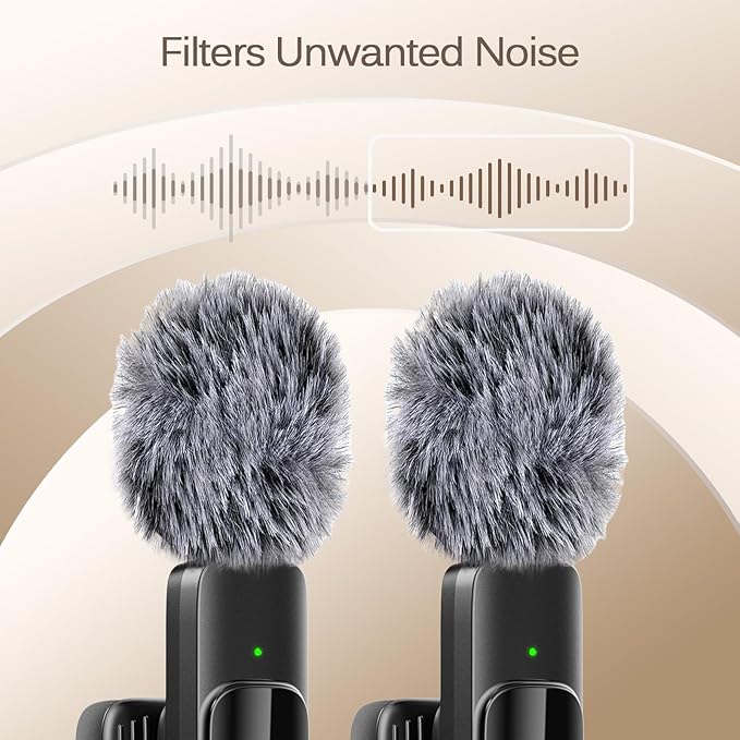 Labstandard Wireless Lavalier Lapel Microphone for iPhone, iPad, mini Video Recording Mic for Interview Video Podcast Vlog YouTube & Livestream, Noise Reduction, Plug & Play (3-in-1 Port)