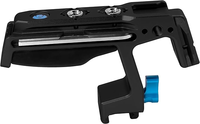 KONDOR BLUE | Talon Top Handle for Cameras, Monitors & Cages | NATO Clamp, Cold Shoes, Arri mounts, Built-in Hex Tool, Molded Rubber Grip, & Bubble Level | Black