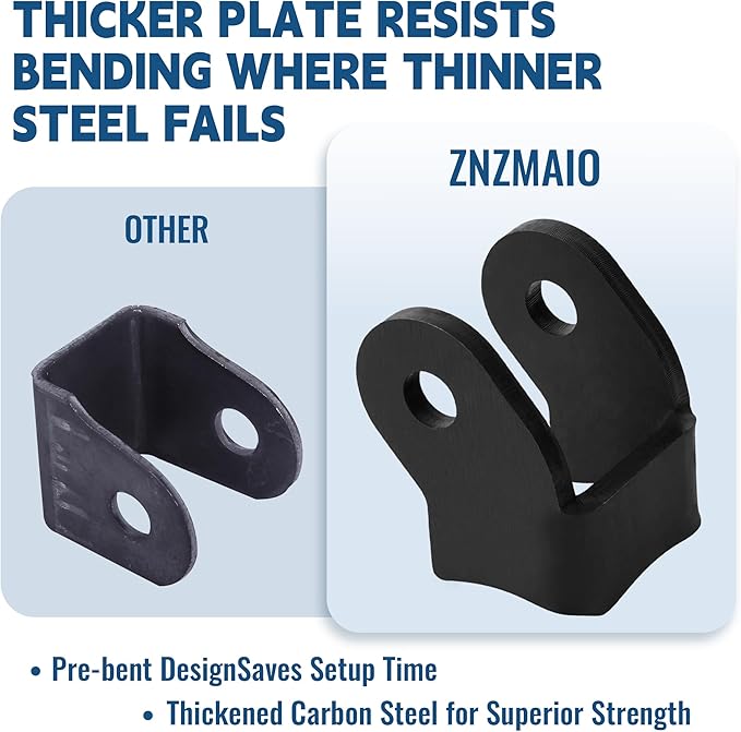 2-Piece Set Heavy Duty Shock Mount Bracket, Shock Brackets for Off-Road Trailers, Thick Welded