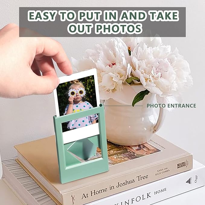 WOGOZAN 2x3 Mini Picture Frame for Fujifilm Instax Mini 12/11/99/90/9/8/SE/EVO Classic Polaroid Frames Wallet Size 2.15x3.4 Inches Photo Picture Frames With Magnetic Stickers (Colourful) (5 Pack)
