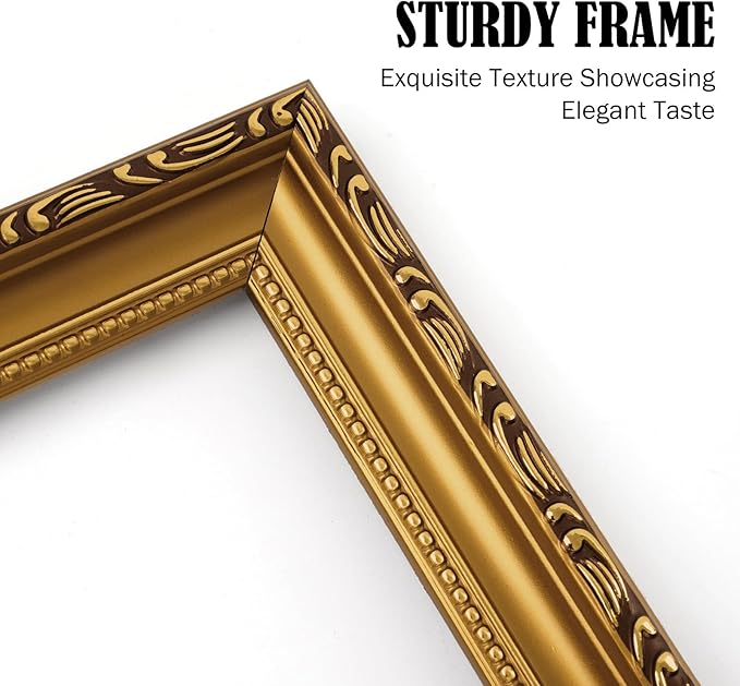 5×5 Gold Picture Frame - Picture Frames for Wall Hanging And Tabletop Display, Vintage Photo Frame for Poster,Vintage Frames,Christmas Frames,with Durable Plexiglass