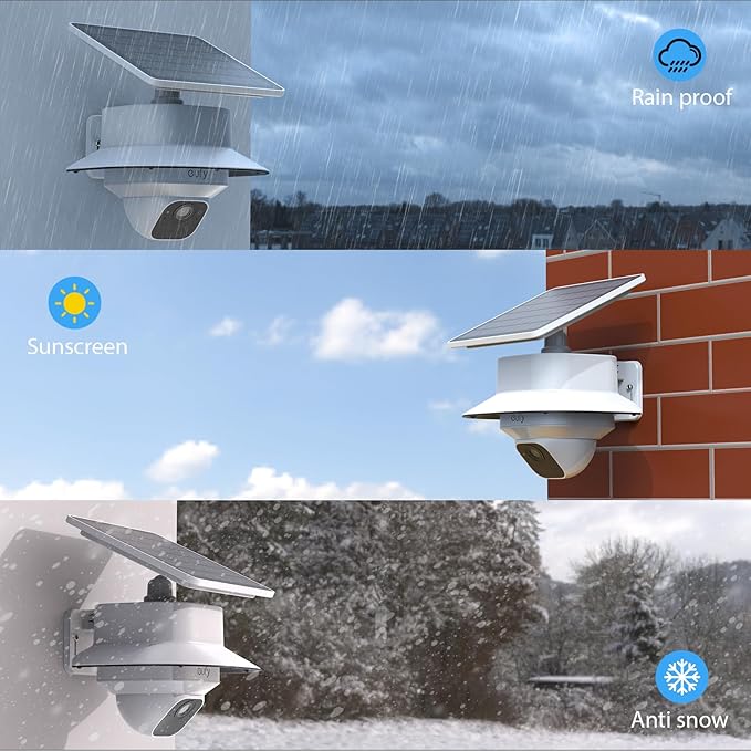 Koroao Rain Shade Cover Compatible with eufy Security SoloCam E30/E42 Solar Camera/eufy Security 4G LTE Cam S330 Camera,for Eufy Outdoor Security Cameras Protective Cover Accessories（1pack,White）
