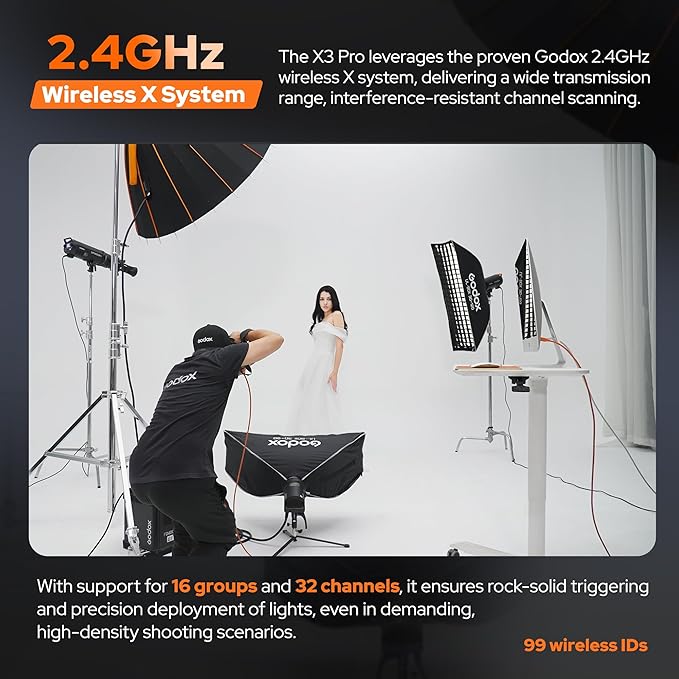 Godox X3 Pro S X3 PRO-S TTL Wireless Flash Trigger for Sony Camera, 2.4GHz LCD Touchscreen Flash Transmitter, Built-in Lithium Battery, X3 S Updated Version