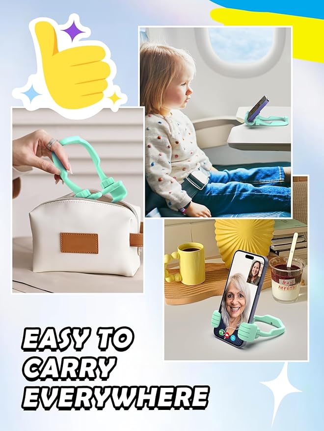Easter Gifts for Boys Girls Teens Kids: Thumbs Up Lazy Phone Stand Holder for Desk Funny Gadgets Teenage Man Woman Dad Father Mother Mom Husband Wife Adults Easter Basket Stuffers Who Have Everything