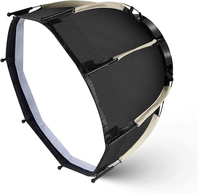 29cm Mini Octagonal Softbox with Removeable Diffuser Cloth Honeycomb Grid Compatible for Mini Bowens Mount LED Video Lights