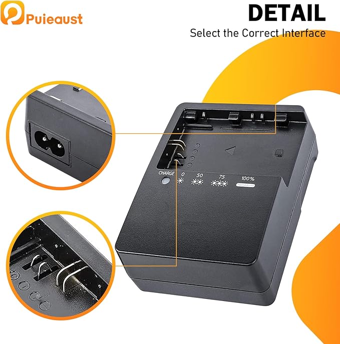 LP-E6 Charger for Canon LC-E6 LC-E6E LC-E6N LP-E6NH Battery EOS 90D 80D 70D 60D 60DA / 7D 6D 5D Mark II 5D Mark III 6D 5D Mark IV / 5Ds 5DSR EOSR1 R5 R5C R6 R7 / R5 R6 Mark II Cameras Power