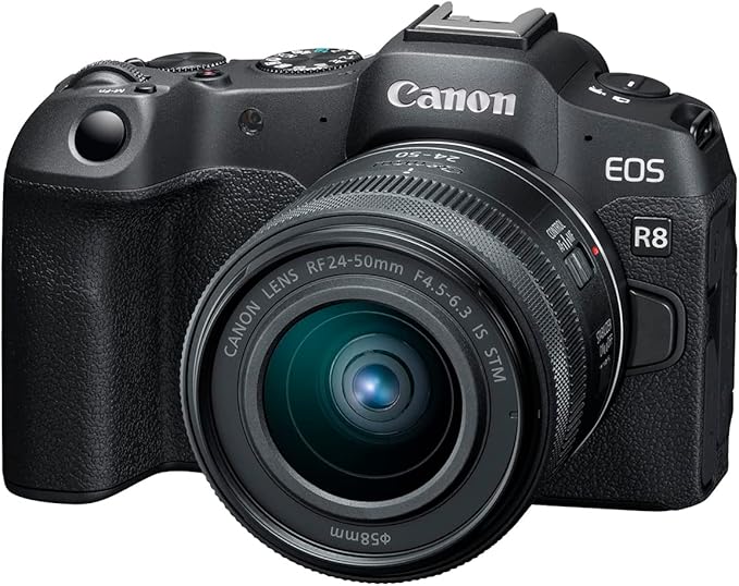 Canon EOS R8 Mirrorless Camera with RF 24-50mm f/4.5-6.3 is STM Lens