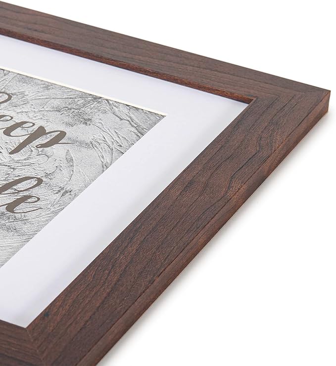 kennethan Dark Brown Picture Frame - 5x7, Displays 4x6 with Mat or 5x7 Without Mat - Wall Mountable