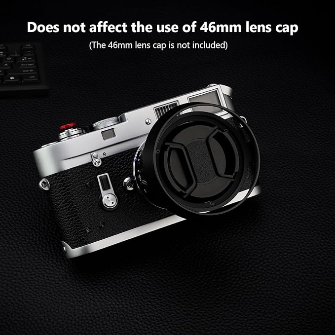 Haoge LH-ZV09 Round Metal Lens Hood Compatible with Carl Zeiss C Biogon T* 4.5/21 21mm f4.5 ZM, C Sonnar T* 1.5/50 50mm f1.5 ZM Lens