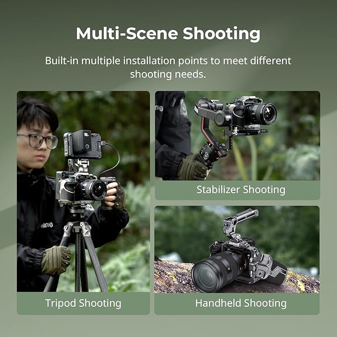 SmallRig Hawklock Quick Release Cage for Sony Alpha 1 II/Alpha 9 III, Multiple Installation Points, Built-in Quick Release Plate for Arca and HawkLock H21 NATO Rail