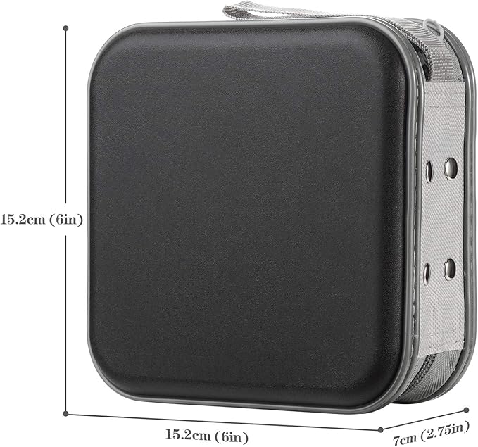 alavisxf xx CD Case, 48 Capacity Hard Plastic DVD Case Portable Zipper CD Case Holder Large Storage Disc Wallet Bag for Car Home Travel (Black, 48 Capacity)
